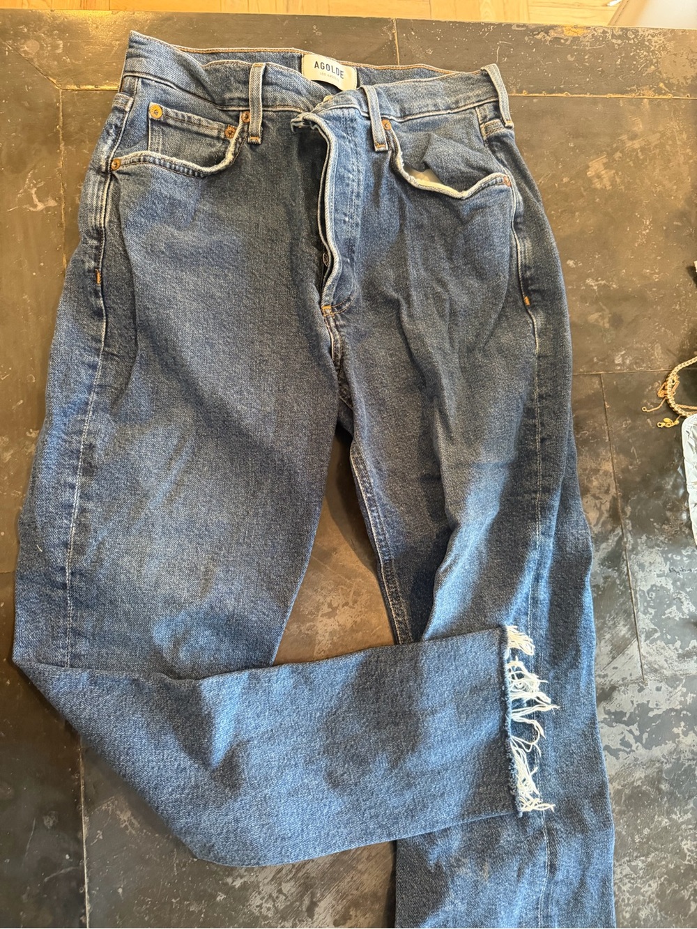 Agolde Jeans with Frayed Hem size 26